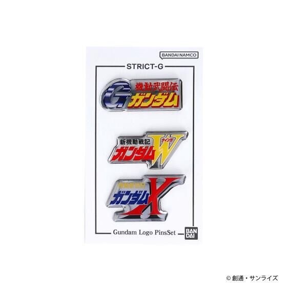 PRE-ORDER : STRICT-G Title Logo Pins Set A / B / C "Mobile Suit Gundam"