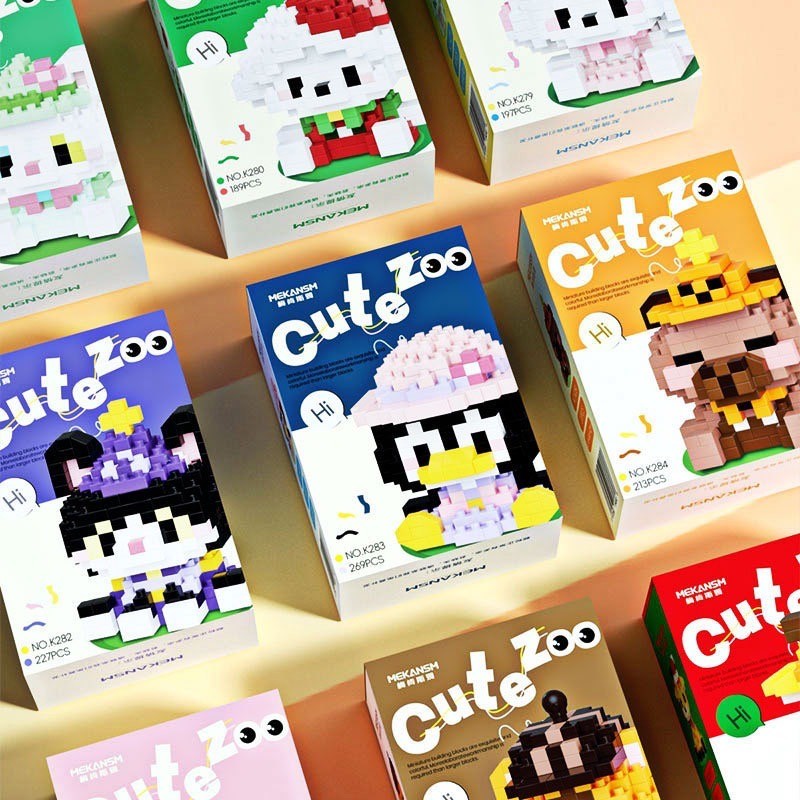 ตัวต่อนาโน Size M - Mekansm K279-287 Happy Animal Cute Zoo