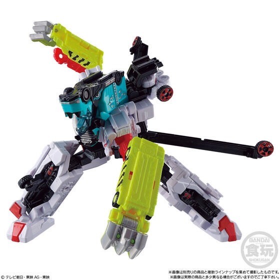 PRE-ORDER : Mini Pla Bakuage Sentai Boonboomger Gattai Series 03 Byunbyum Mach Robo & Boonboom Marine & Boonboom Safari Set