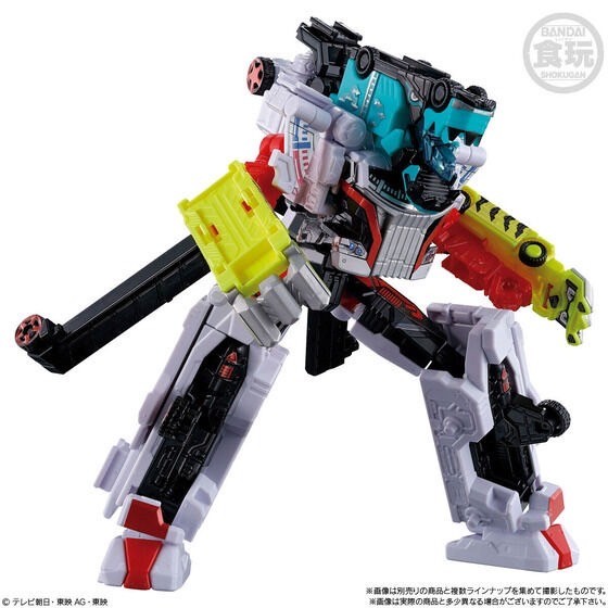 PRE-ORDER : Mini Pla Bakuage Sentai Boonboomger Gattai Series 03 Byunbyum Mach Robo & Boonboom Marine & Boonboom Safari Set