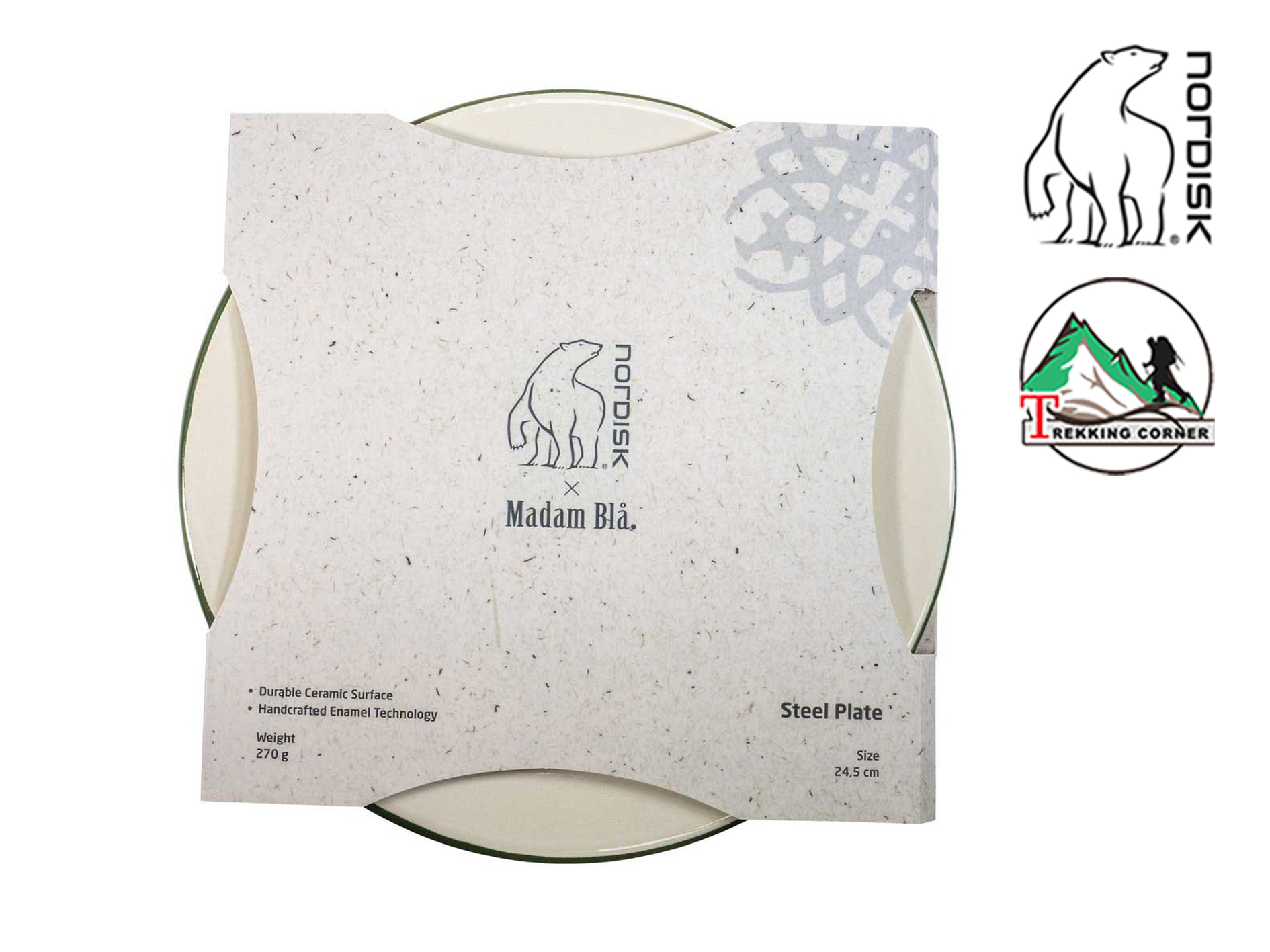 Nordisk Madam Blå Plate ø24cm Cream