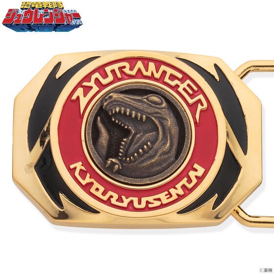 PRE-ORDER : Kyoryu Sentai Zyuranger Dyno Buckle Image Cowhide Belt .