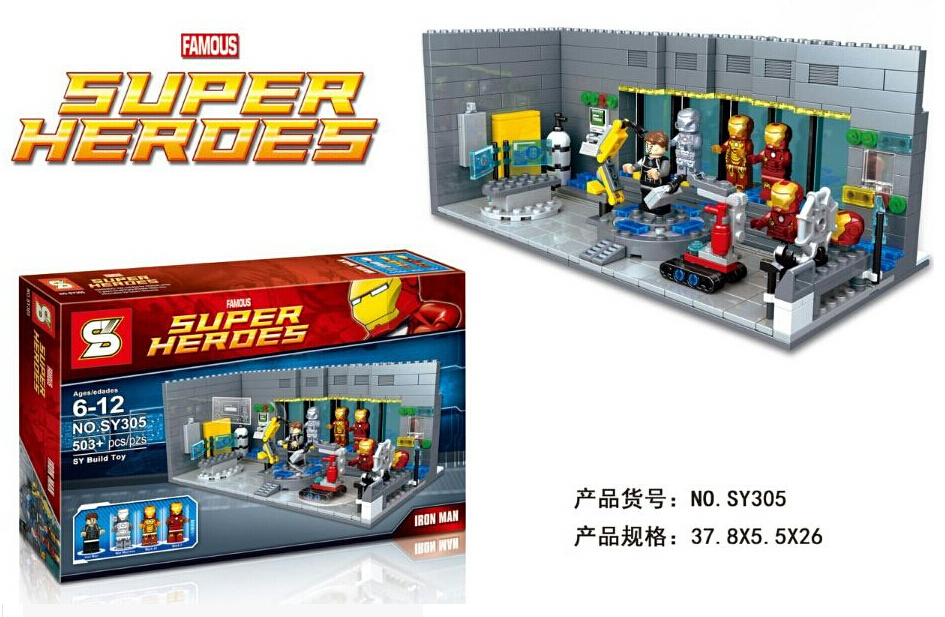 SY 305 Super Heroes Iron Man Laboratory 503pcs