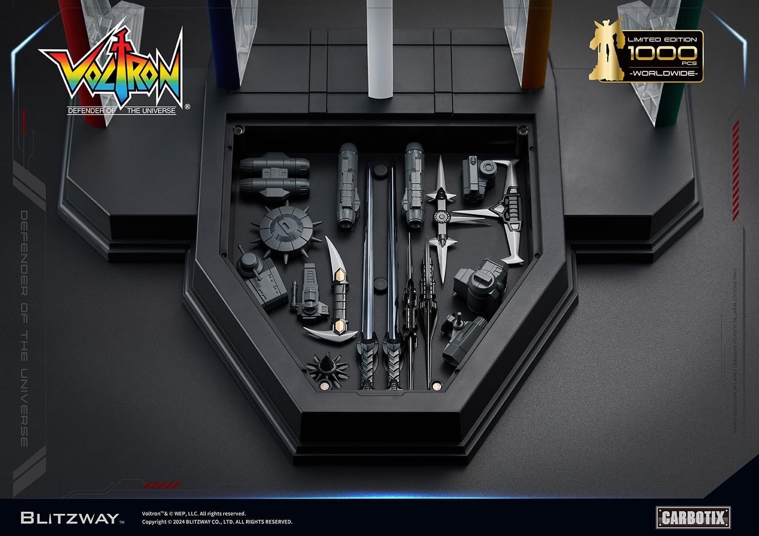 Pre-order : *Limited 1,000 pcs* Carbotix Black Voltron + base by Blitzway