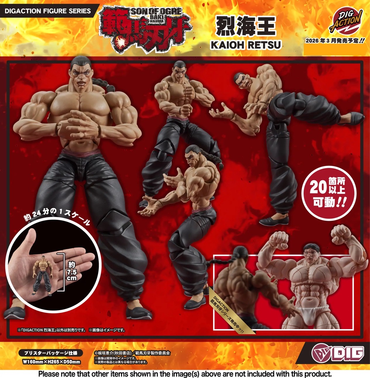 Pre-order : 1/24 DIGACTION Son of Ogre Baki Hanma: Yujiro Hanma / Kaioh Retsu by DIG