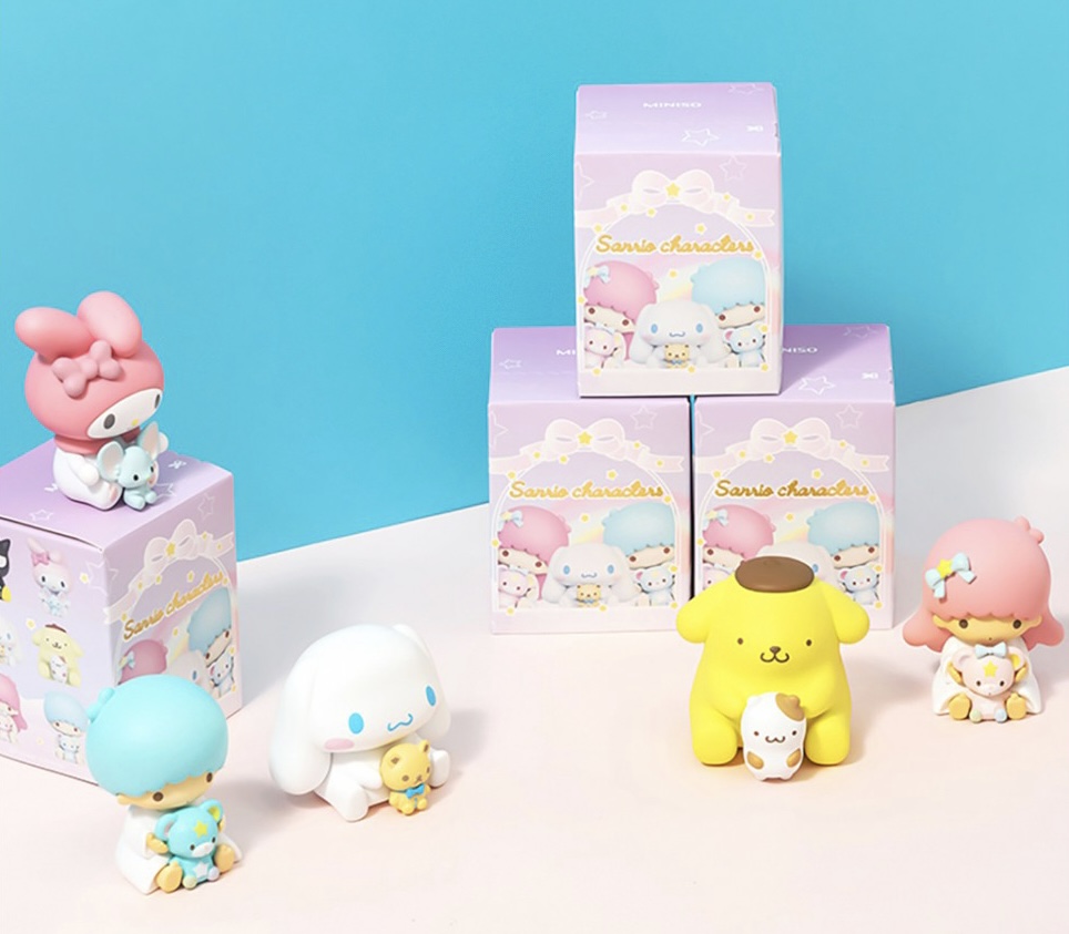Blind Box ได้1ตัวแบบสุ่ม - Sanrio Characters with Friends Series by Miniso (Set of 6+1secret)