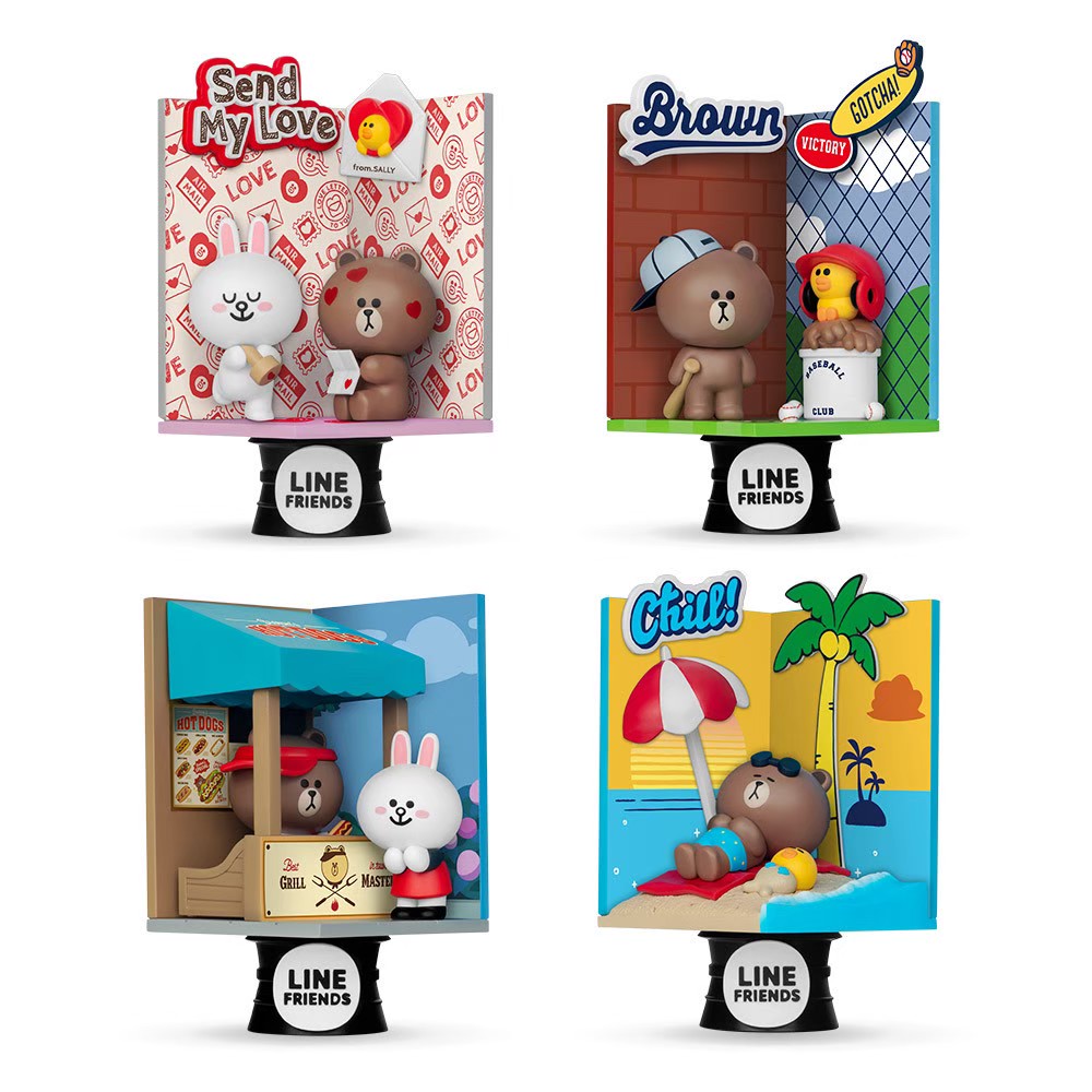 Line Friends - Brown & Friends Dream-Selected Series (Set of 4) by Beast Kingdom