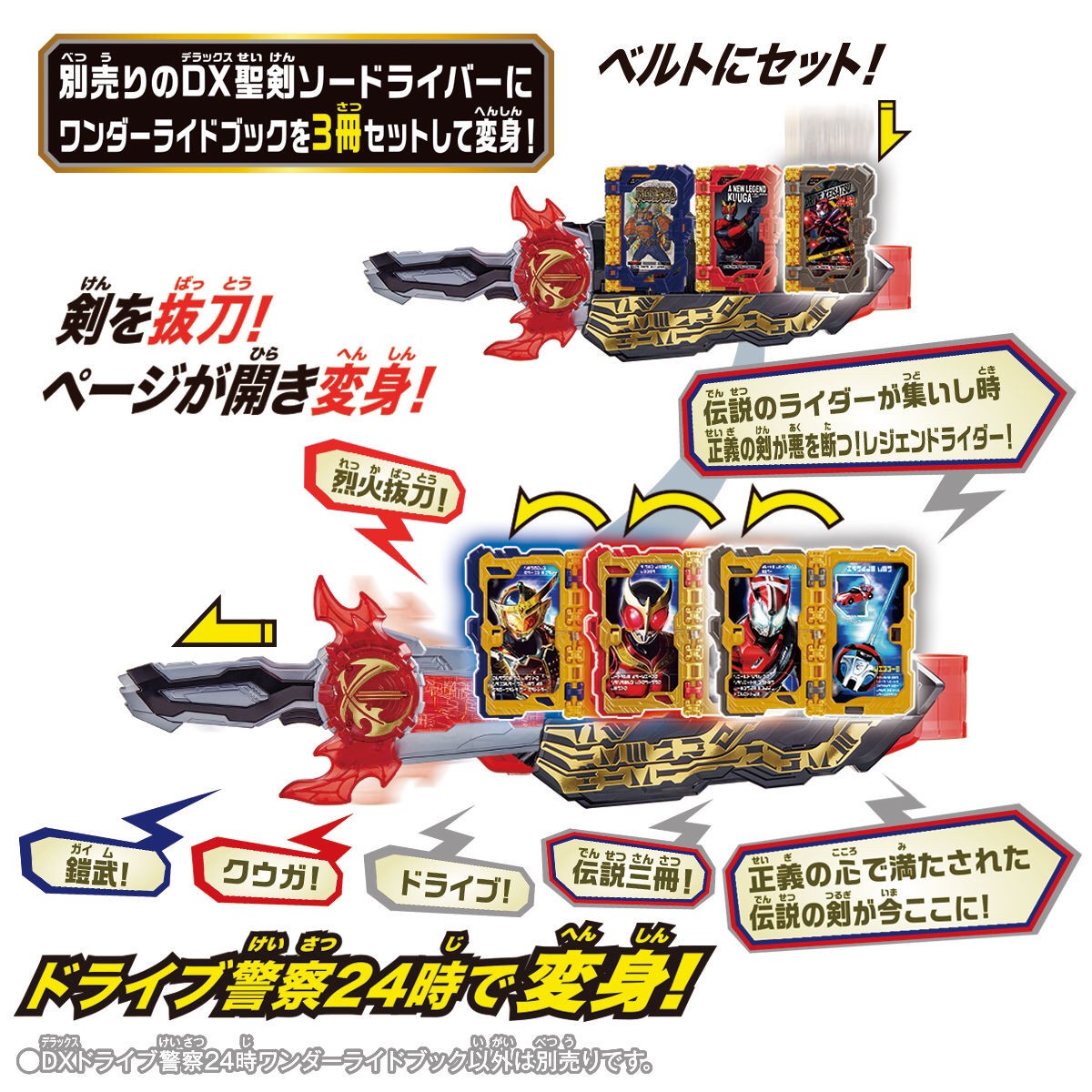 Masked Rider Saber - DX Drive Keisatsu 24JI Wonder Ride Book by Bandai