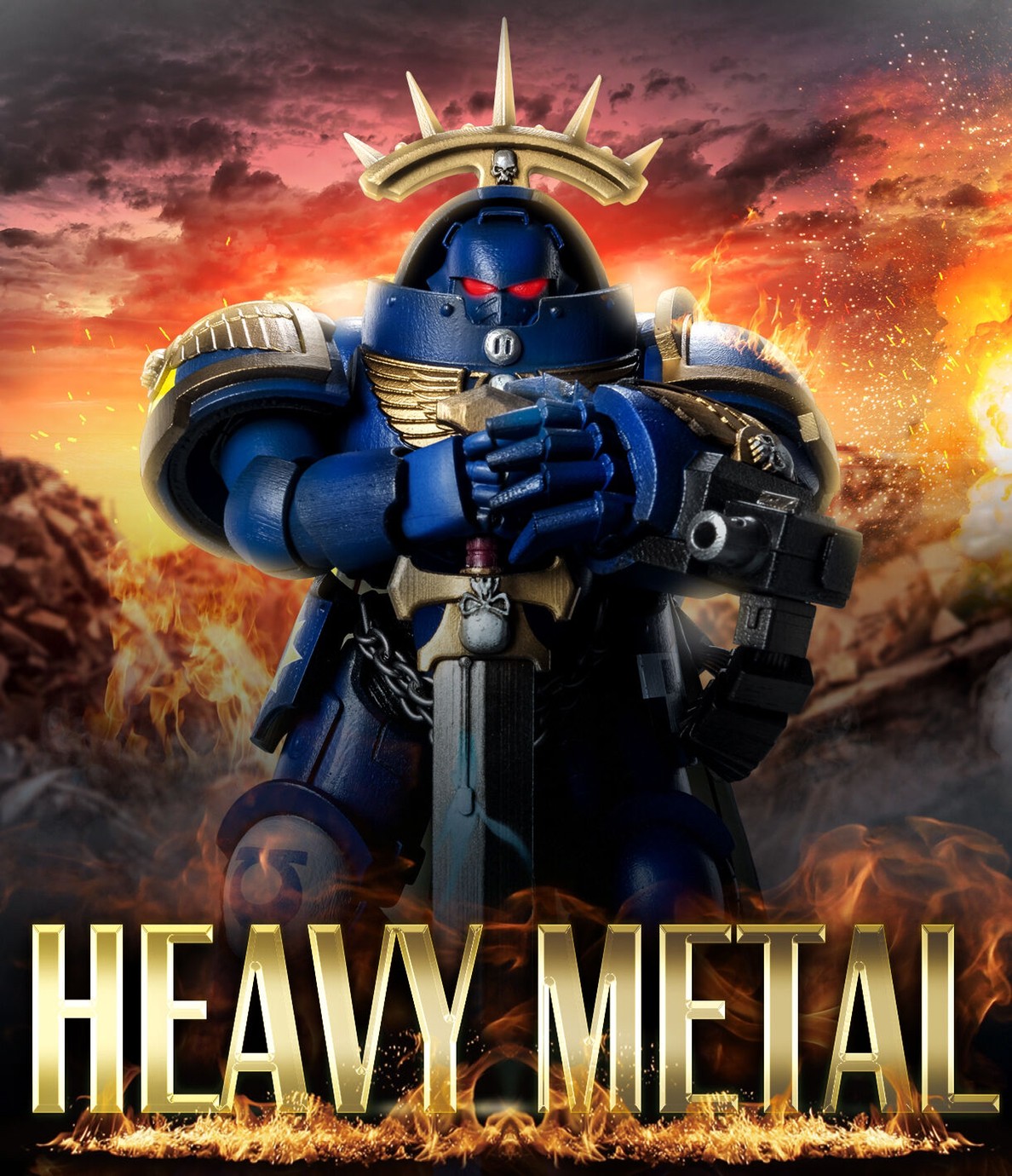 PRE-ORDER : WARHAMMER 40,000 ULTRAMARINES PRIMARIS CAPTAIN IN GRAVIS ARMOUR