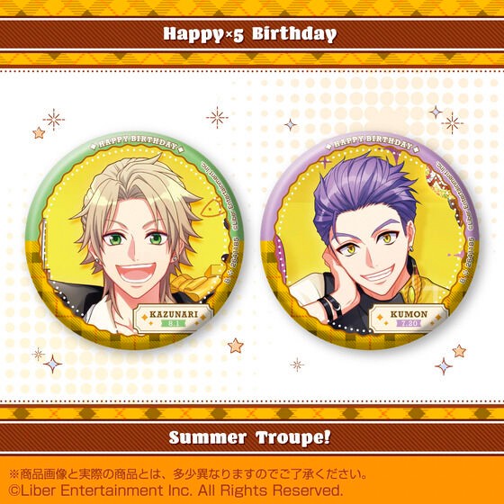 PRE-ORDER : A3! Hologram Can Badge ~Happy x 5 Birthday Summer Troupe!~