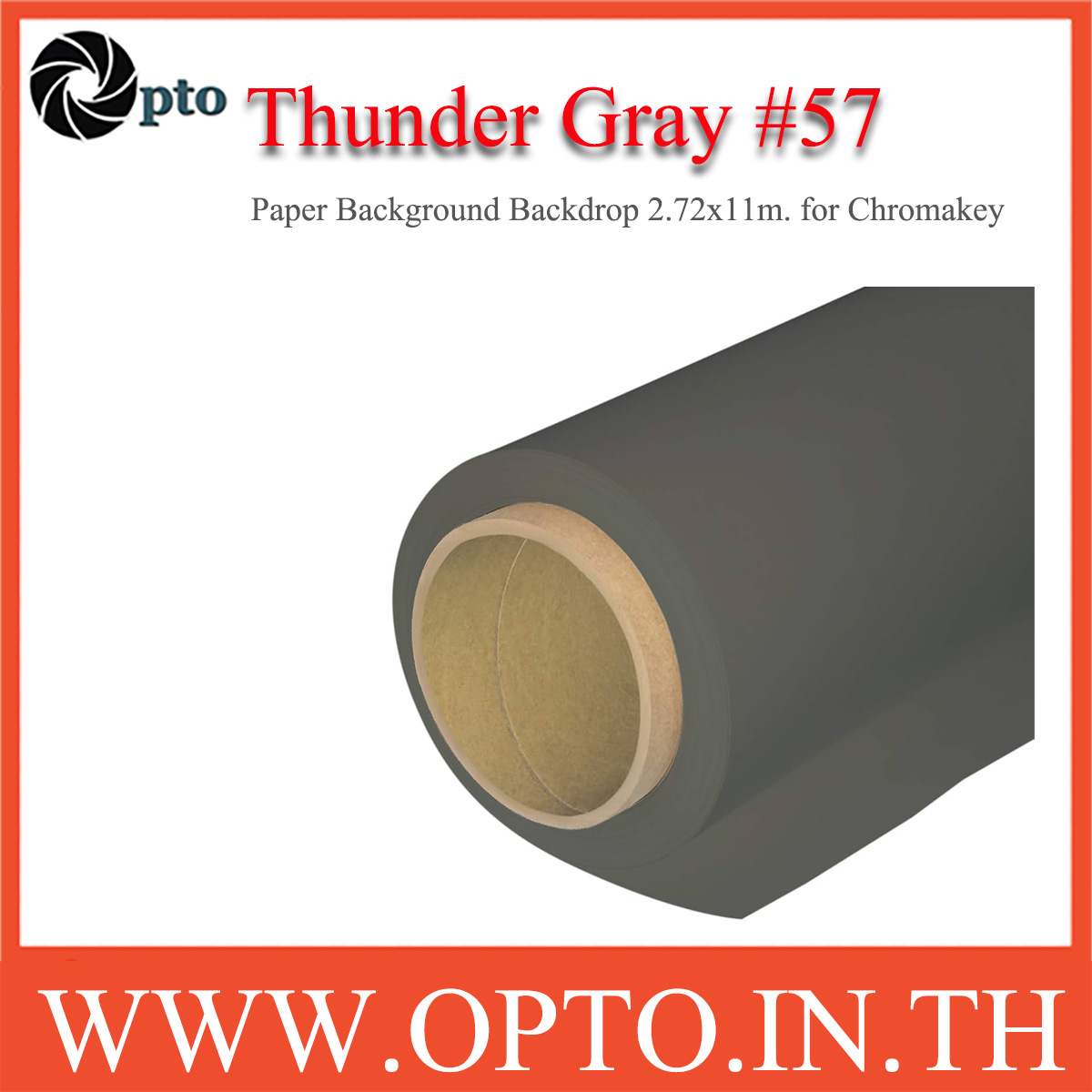Thunder Gray Paper Background Backdrop 2.72x11m. for Chromakey ฉากกระดาษสีเทาเข้ม Seamless Paper no.57
