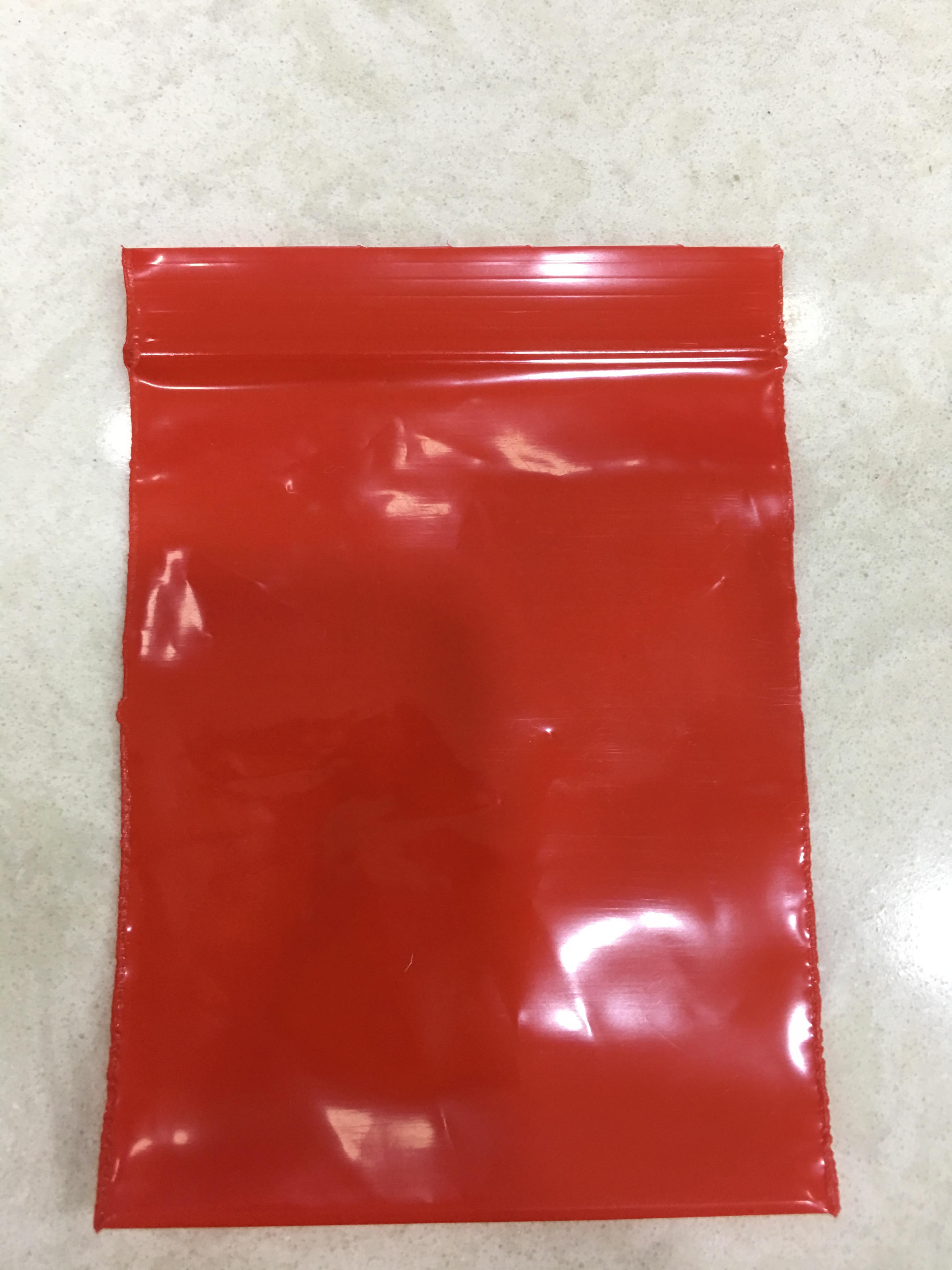 ถุงซิป สีเเดงใส่ทอง 6 x 8 Cm