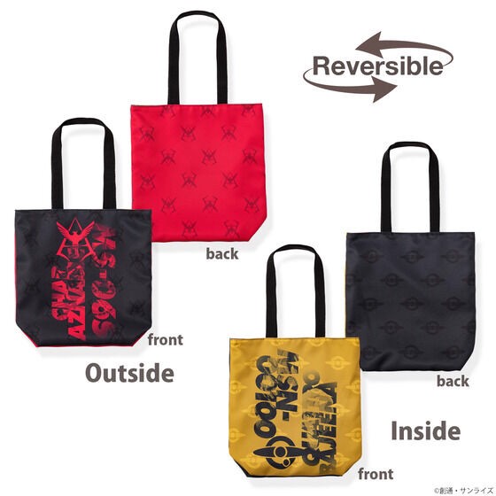 PRE-ORDER : Mobile Suit Gundam Mobile Suit Z Gundam Another Face Item Reversible Tote Bag Char / Quattro Model