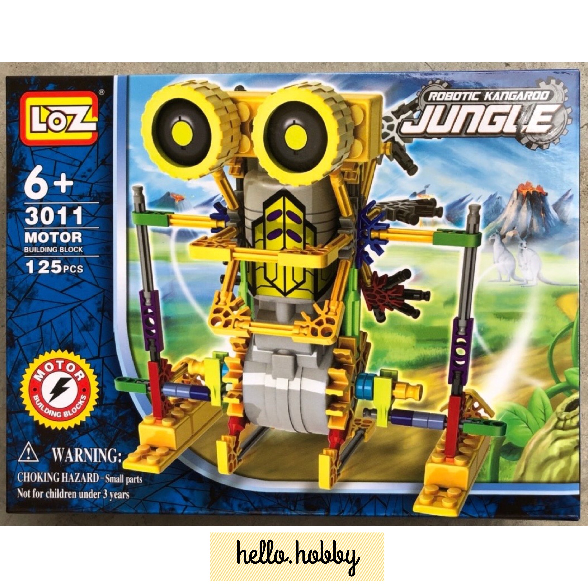 LOZ 3011 Robotic Jungle Kangaroo 125pcs (มีมอเตอร์เดินได้)