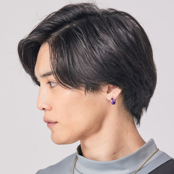 PRE-ORDER : Bakuage Sentai Boonboomger x AIKA ELECTRONICS Bun Violet/Homura Sakito Hoop Earrings (One Ear)