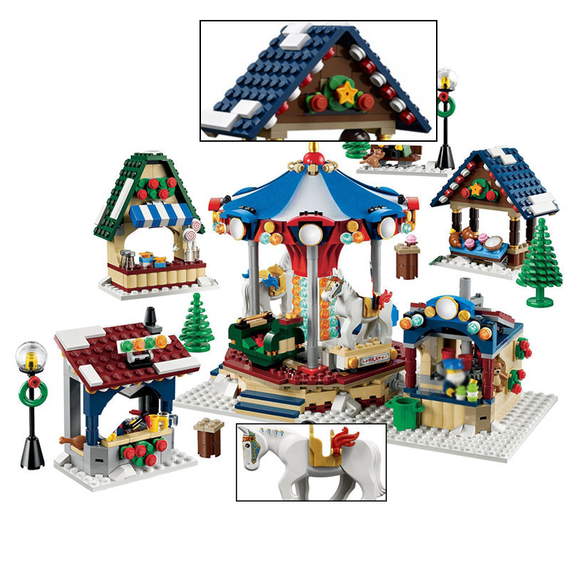 Lepin 36010 Winter Village Market 1412pcs