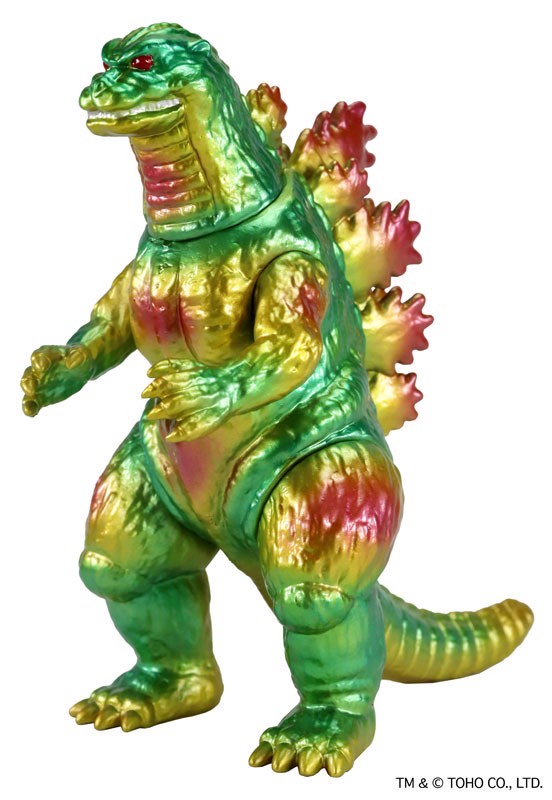 Godzilla - CCP Middle Size Series Vol.11 Godzilla (1995) Lime Green Metallic Ver. Soft Vinyl by CCP (Lot JP)