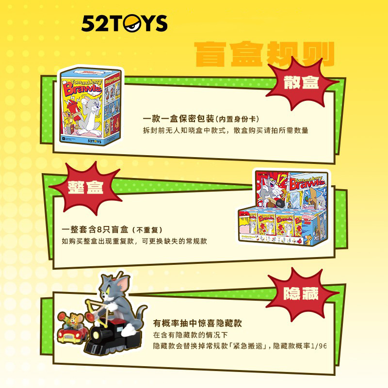 Tom & Jerry - Brawls by 52Toys (Set of 8+1 secret)