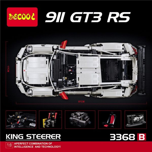 Decool 3368B Porsche 991 GT3 RS (White) 2728pcs