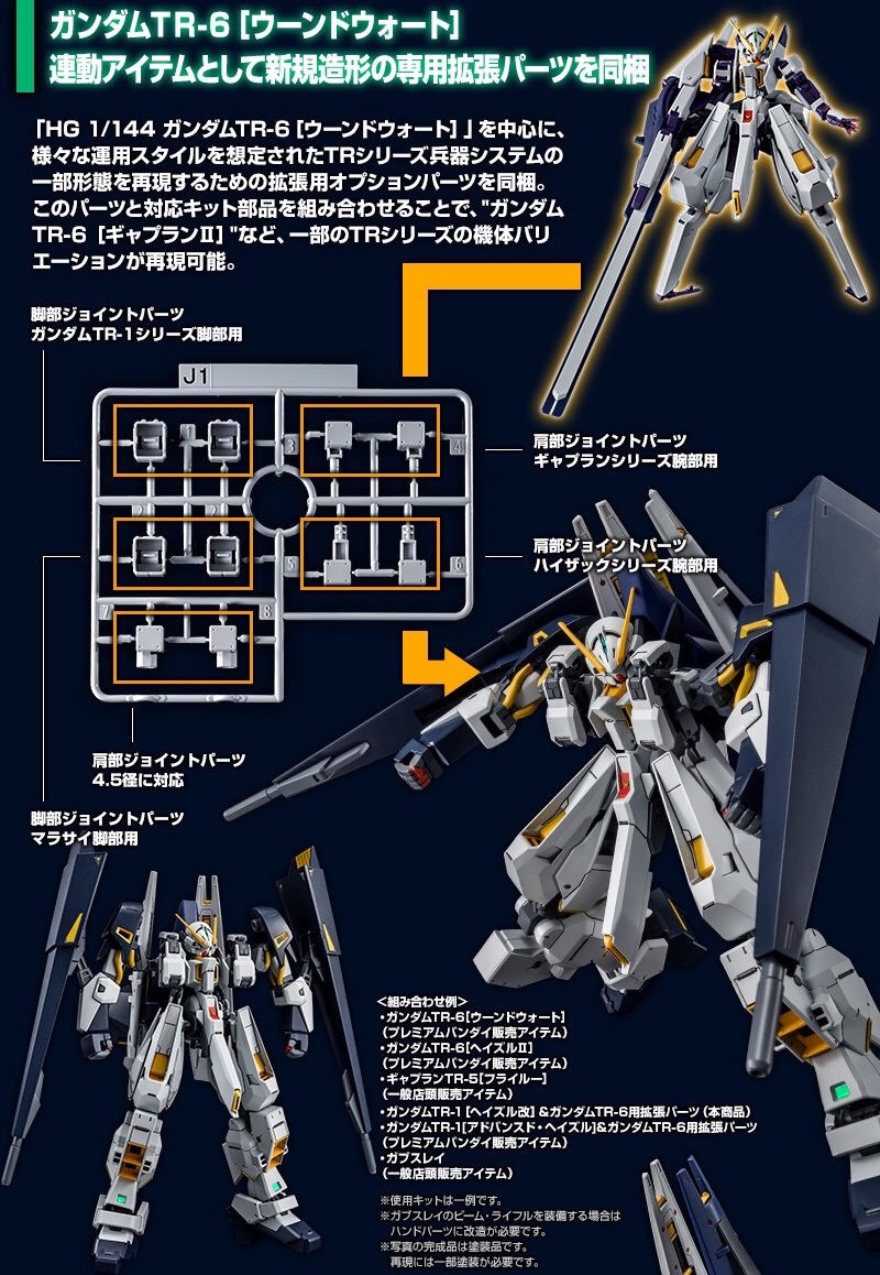 PRE-ORDER : HGUC 1/144 EXTENSION PARTS FOR (GUNDAM TR-1 ADVANCE HAZEL AND GUNDAM TR-6) PLASTIC MODEL