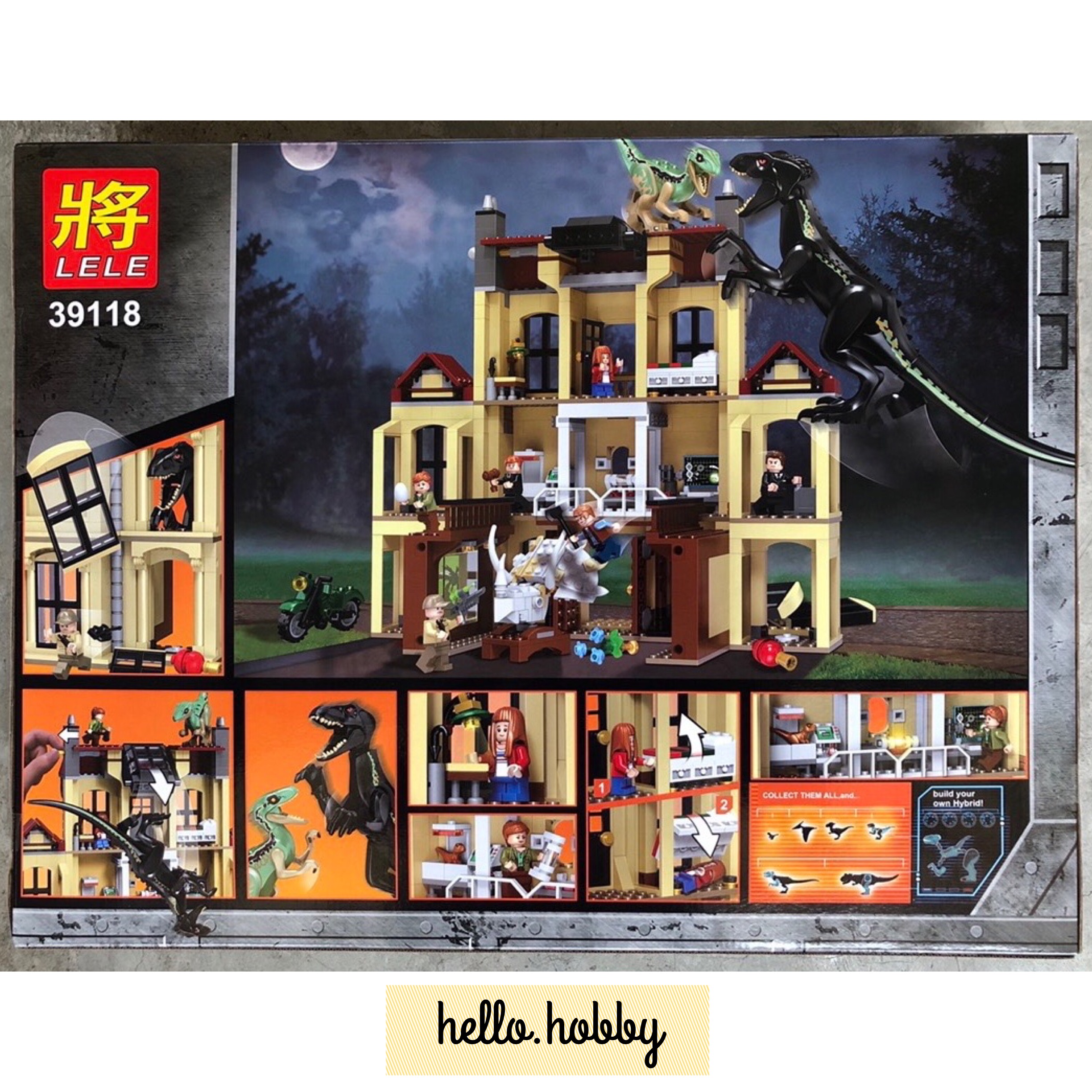 Lele 39118 Jurassic World Indoraptor Rampage at Lockwood Estate 1051pcs