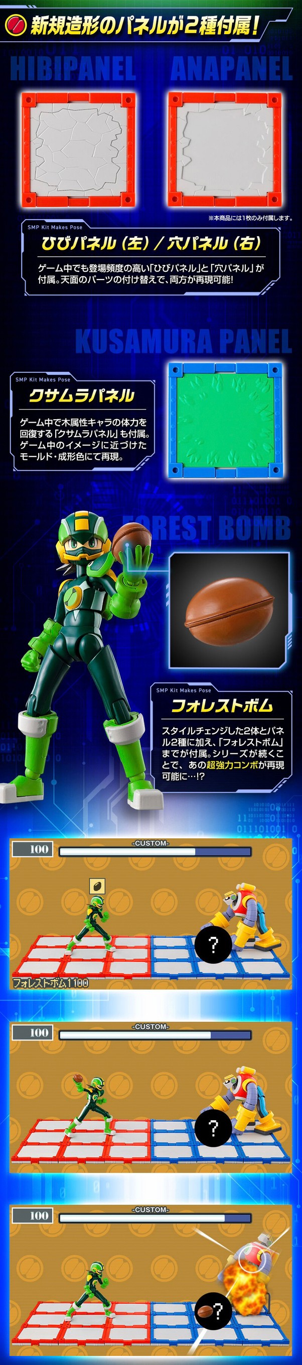 PRE-ORDER : SMP Kit Makes Pose MEGA MAN BATTLE NETWORK STYLE CHANGE HEAT GUTS & WOOD SHIELD SET