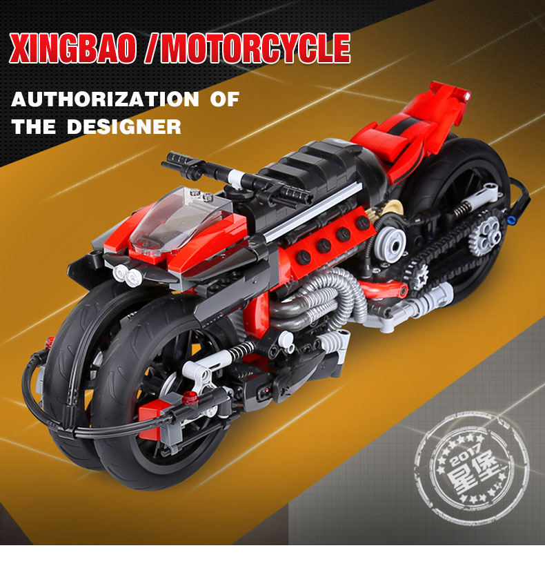 Xingbao XB-03021 Dream-Car Sci-Fi Motorcycle LM847 Lazareth 680pcs