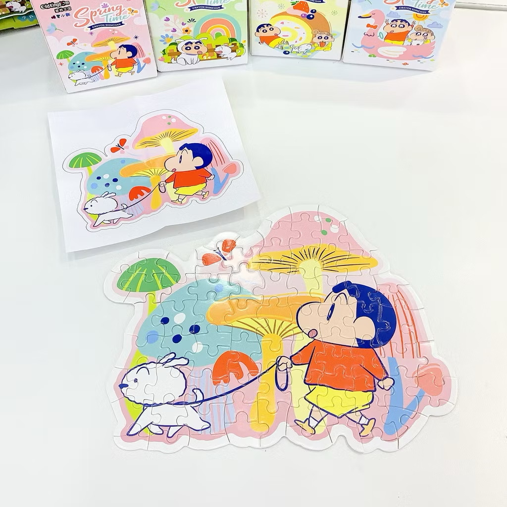 ตัวต่อจิ๊กซอว์ ชินจัง ลิขสิทธิ์แท้ Jigsaw Crayon Shinchan Spring Time Mini Puzzle by Mokau