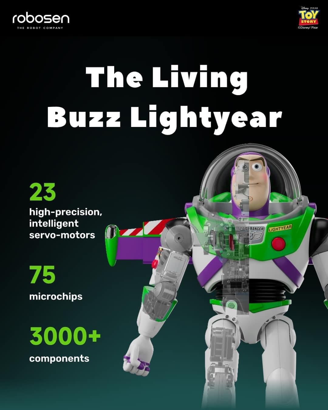 Pre-order : Life-Like Interactive Toy Story Buzz Lightyear (Real Life Real Joy Version) by Robosen