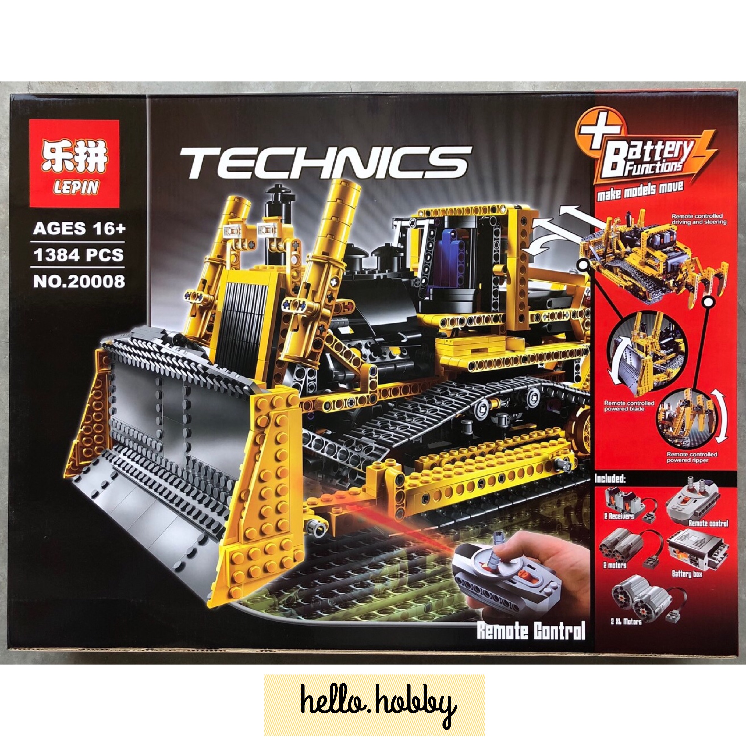 Lepin 20008 Motorized Bulldozer 1384pcs (บังคับได้)