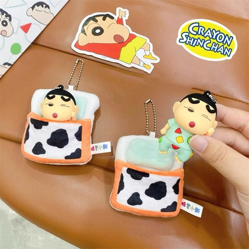 พวงกุญแจ ชินจัง ลิขสิทธิ์แท้ Crayon Shinchan Sleep Quilt Plush Pendant keychain by Shanghai Futabasha