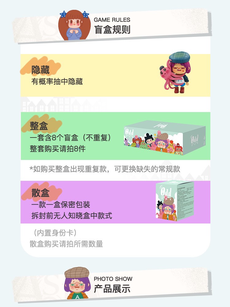 Blind Box - Odd Town by CZ Toys (Set of 8+1 secret)