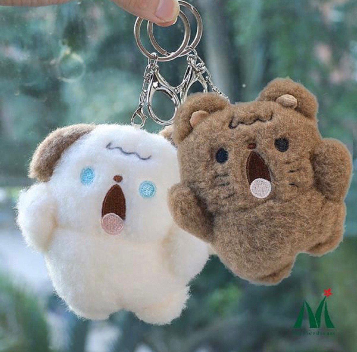 พวงกุญแจ Screaming & Shouting Puppy Dog 🐶 Kitten Cat 🐱 Teddy Bear 🐻 Bunny Rabbit 🐰 Fluffy Plush Keychain