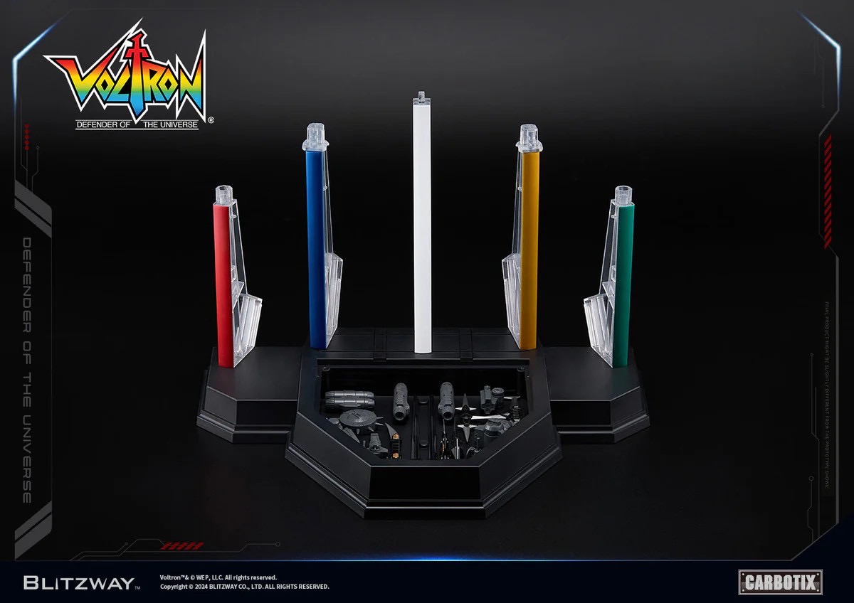 หุ่นยนต์ CARBOTIX - *Limited 1,000 pcs Worldwide* Carbotix Black Voltron & Base Complete Set by Blitzway (หุ่น+ฐาน+อาวุธเสริม) (มีกล่องน้ำตาล)