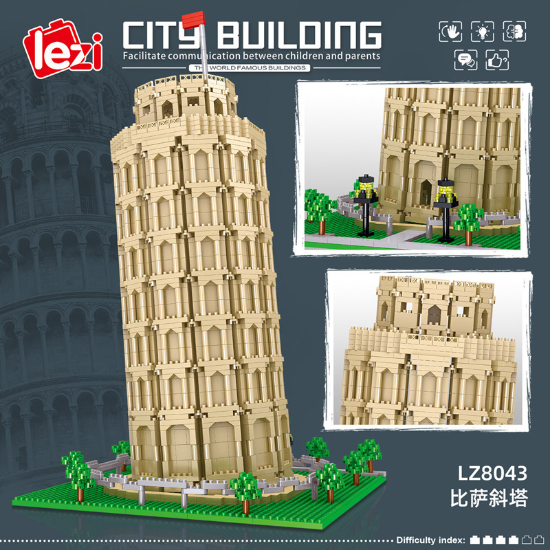 Lz 8043 Tower of Pisa 2148pcs