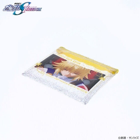 PRE-ORDER : Mobile Suit Gundam SEED FREEDOM Kira・Cagalli River Day Series Pouch with Glitter (2 types in total)