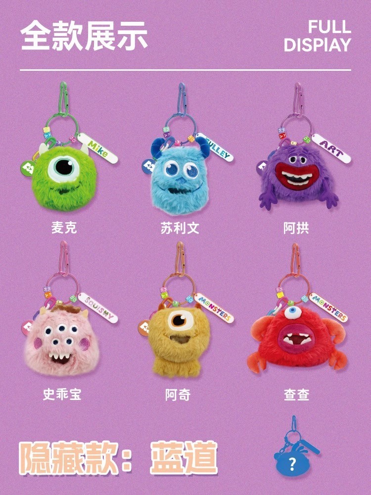 พวงกุญแจ ที่ห้อยกระเป๋า Squichy - Monster University Plush Pinch Pendant by Mango Chaowan
