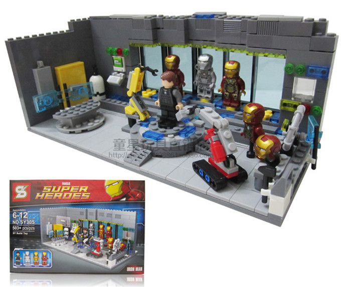 SY 305 Super Heroes Iron Man Laboratory 503pcs