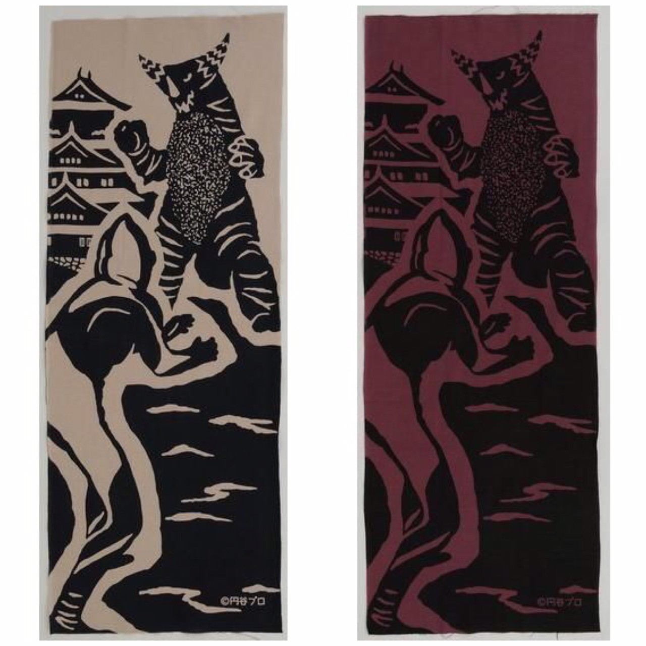 PRE-ORDER : Ultraman Series x Kamawanu Tenugui Ultraman VS Gomora Framed Pattern
