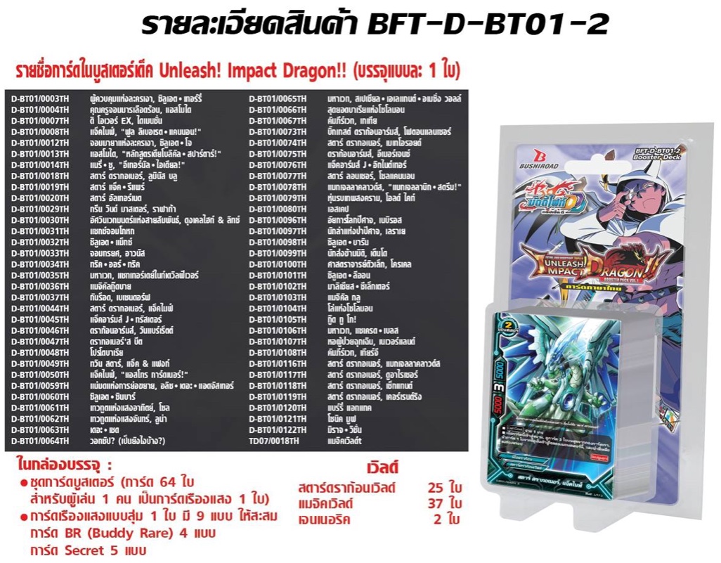 BFT-D-BT01-2 Unleash Impact Dragon ภาค DDD