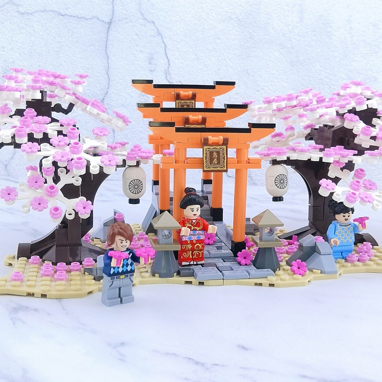 Sembo Block 601075 Japanese mini street Cherry Blossom 647pcs