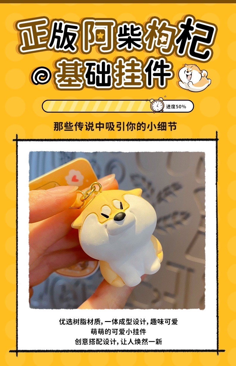 พวงกุญแจ เจ้าหมาชิบะ ลิขสิทธิ์แท้ Shiba - The daily life of Achai Goji Series Keychain Pendant by Baimao