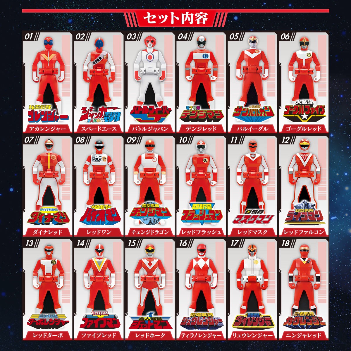 Kaizoku Sentai Gokaiger Ranger Key -MEMORIAL EDITION- 35 Red Set by Bandai (มีกล่องน้ำตาล)