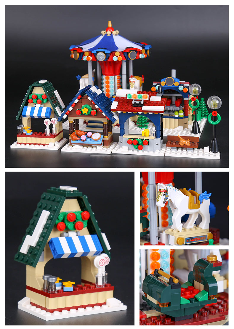 Lepin 36010 Winter Village Market 1412pcs