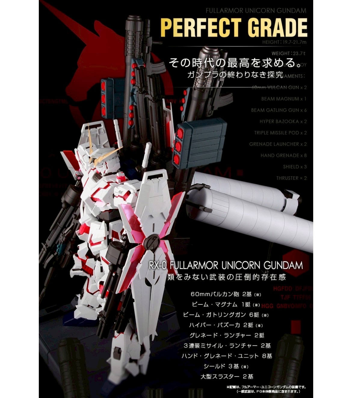 PRE-ORDER : PG 1/60 FA Expansion Unit for RX-0 Unicorn Gundam Plastic Model [Resale]