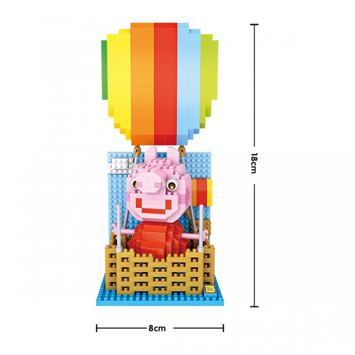 Loz 9744 Peppa Pig Hot Balloon 541pcs