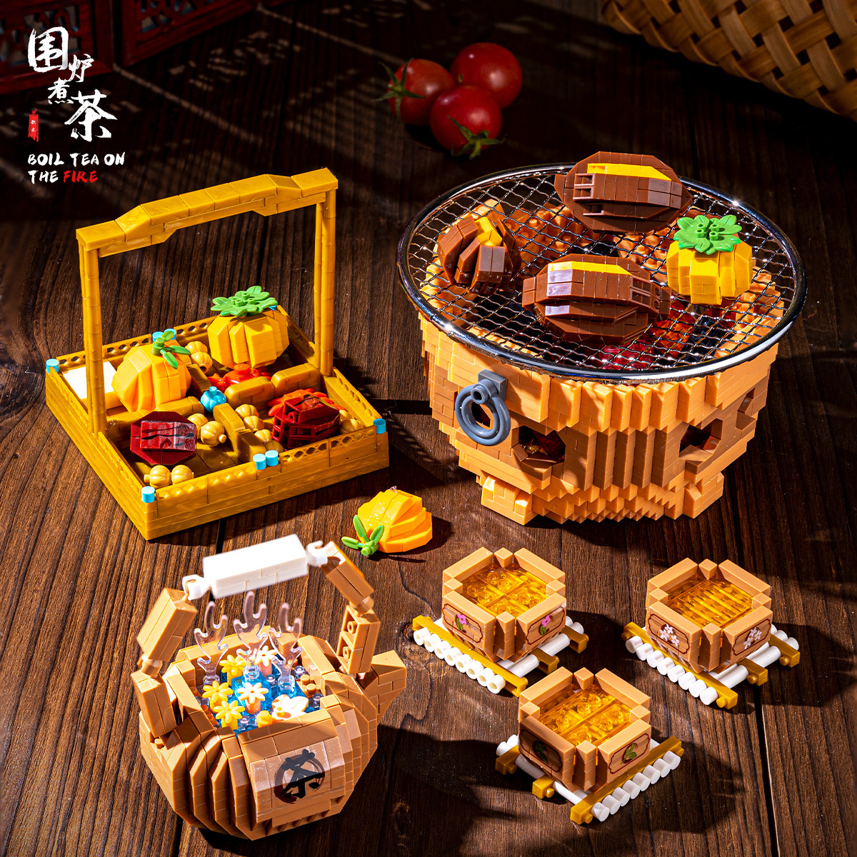 YKO P 2236 ชุดน้ำชา Boil Tea On The Fire 2533pcs (มีไฟ)