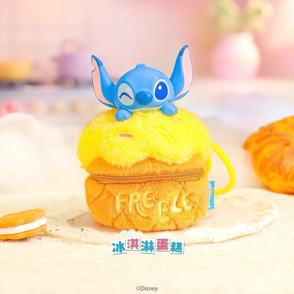 ได้1 ชิ้น กระเป๋าใส่ของจุกจิก ลิขสิทธิ์แท้ - Disney - Stitch - Flipping Amazing Fun Food Bag Series