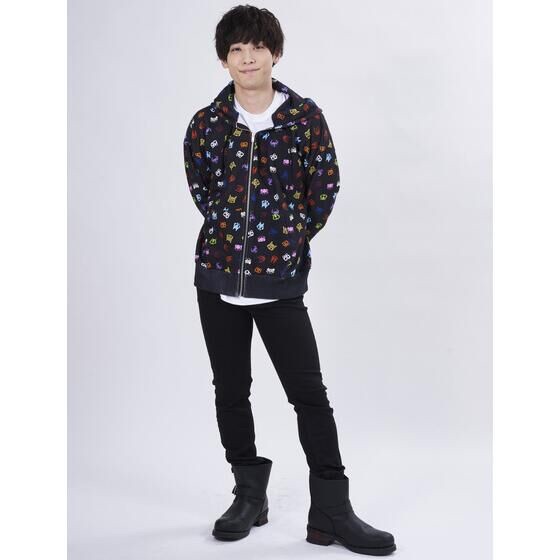PRE-ORDER : Kamen Rider Geats Rider Core ID Mark All Over Pattern Hoodie