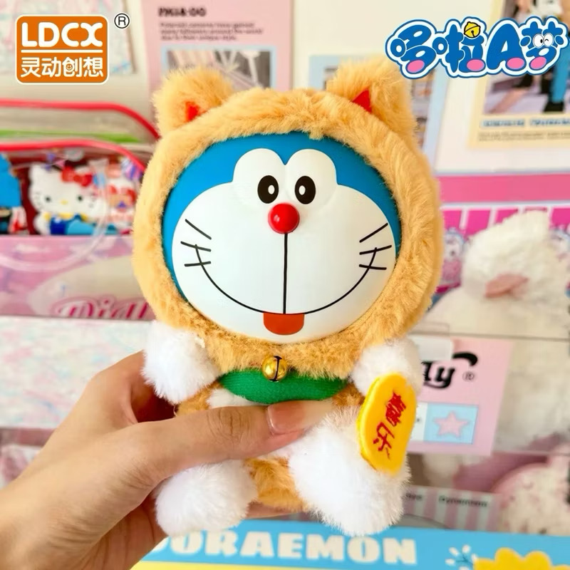 ตุ๊กตาโดเรม่อนกวัก ลิขสิทธิ์แท้ ได้ 1ตัว - Doraemon Doll V1 Wishing Lucky Cat Series by LDCX